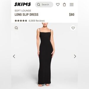 Skims Soft Lounge slip dress long